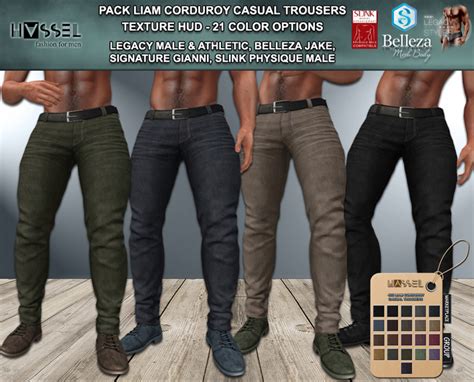 Second Life Marketplace Hassel Pack Liam Casual Corduroy Trousers