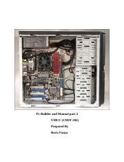 Borisf202 10 Docx Pc Builder And Manual Part 2 UMUC CMIT 202