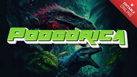 Podgorica Raptor Text Effect Generator