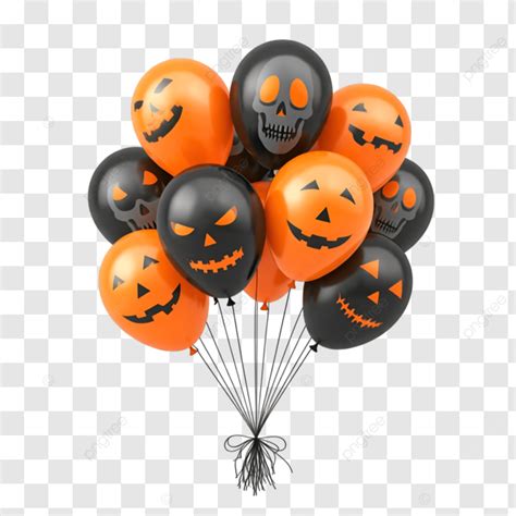 Halloween Orange And Black Scary Balloons Orange And Black Scary