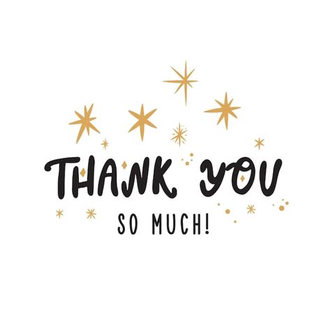 Premium Vector Thank You So Much Card Template With Hand Drawn