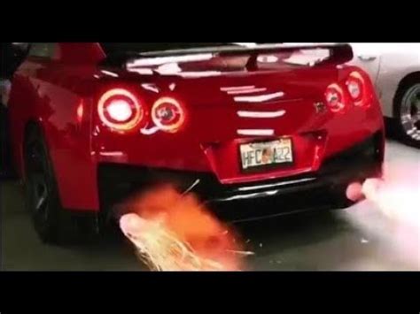 NISSAN GT R Spitting FIRE YouTube