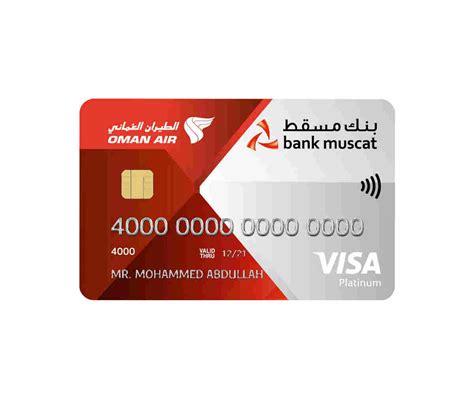 Bank Muscat Oman Air Launch Platinum Co Branded Credit Card Black