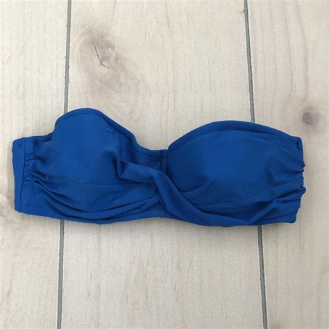 Cutest Royal Blue J Crew Strapless Bikini Top The Depop