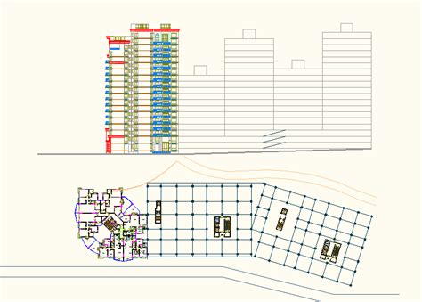 High Rise Apartment Building Design - Cadbull