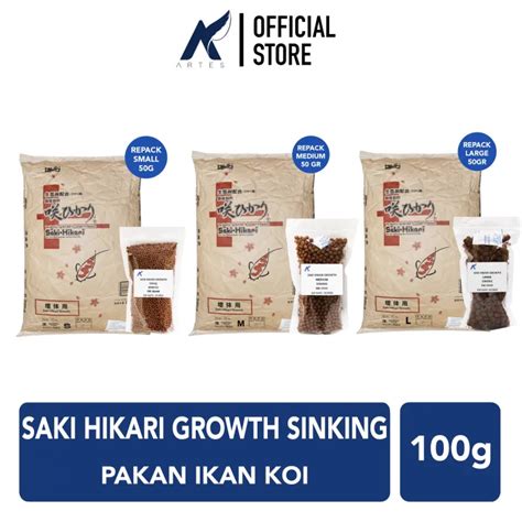 Saki Hikari Growth Sinking Makanan Pelet Pellet Pakan Ikan Hias Koi Mas