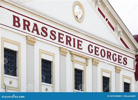 Acade Of The Famous Brasserie Georges In Lyon France Editorial Image