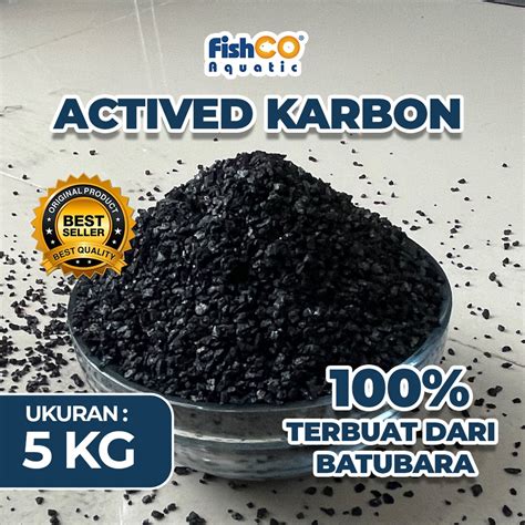 Jual Fishco Media Filter Karbon Aktif Batu Bara Active Carbon Granular