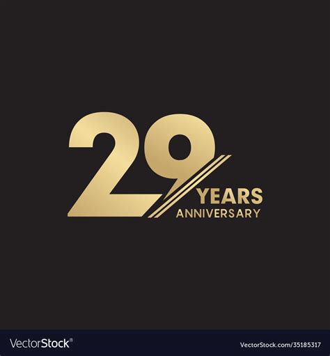 29th Year Anniversary Logo Design Royalty Free Vector Image