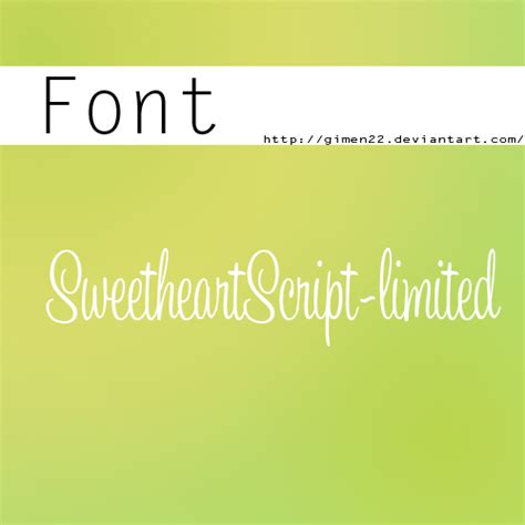 Font Sweetheartscript Limited By Gimen22 On Deviantart