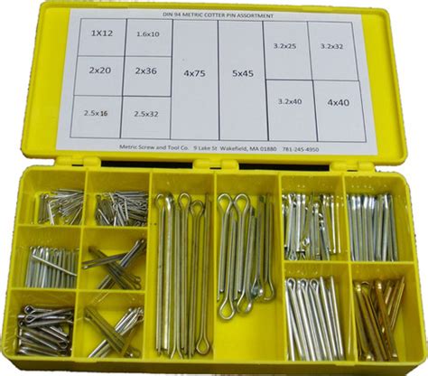 Cotter Pin Assortment 254 Pcs |Metric Screw & Tool Company | Ships Today!