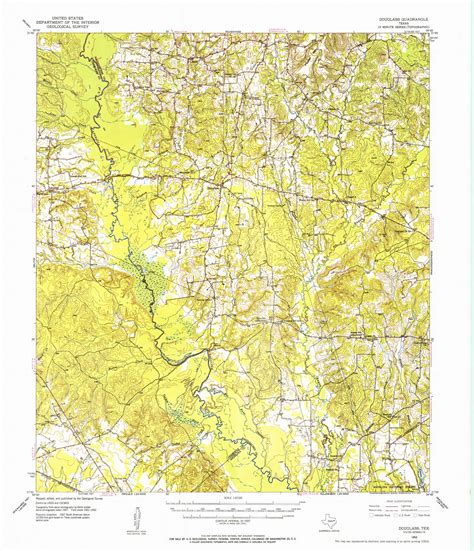 Douglass Texas 1952 1953 USGS Old Topo Map Reprint 15x15 TX Quad