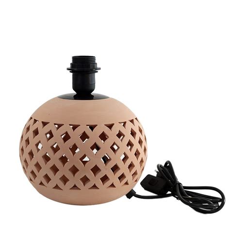 Yazo Pied De Lampe En Terre Cuite Naturelle H Cm Leroy Merlin