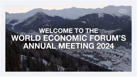 Afiche De Bienvenida Al Foro De Davos Foto Wef La Pluma