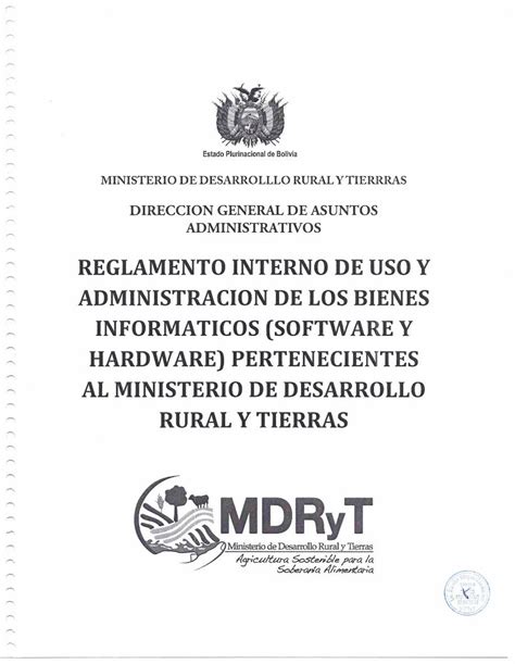 PDF REGLAMENTO INTERNO DE USO Y ADMINISTRACION DE LOS Formulario A