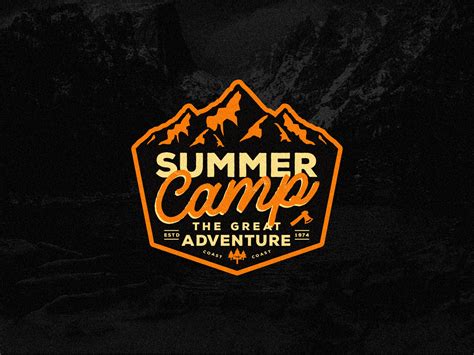 Summer Camp Badge Typography Logo