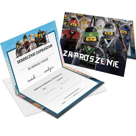 ZAPROSZENIE NA URODZINY LEGO NINJAGO