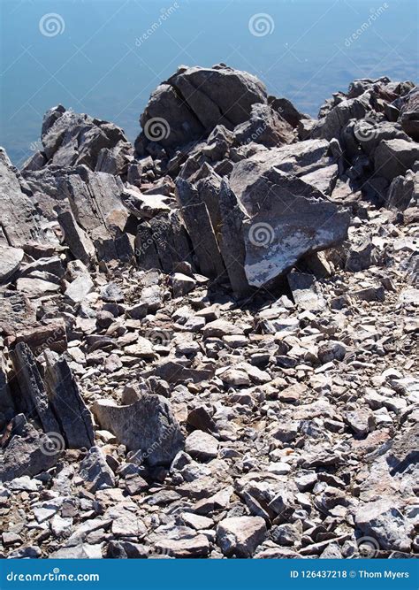 Boulders On The Lake Shore Stock Photo Image Of Lake 126437218