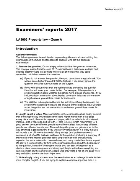 Exam 2 June 2017 Answers Examiners Reports 2017 Examiners Reports