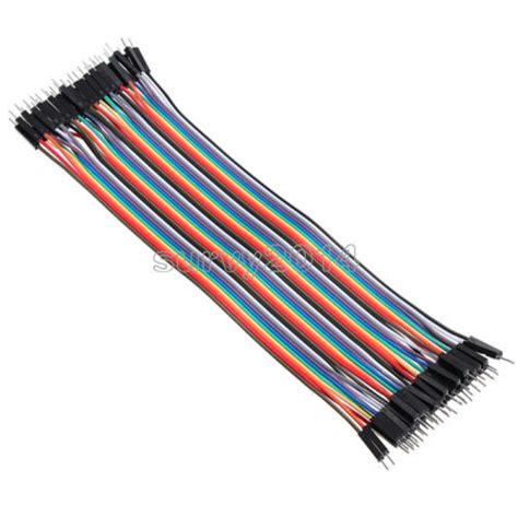 5 X 40PCS Dupont Wire Jumper Cables 20cm 2 54MM Male To Male 1P 1P For