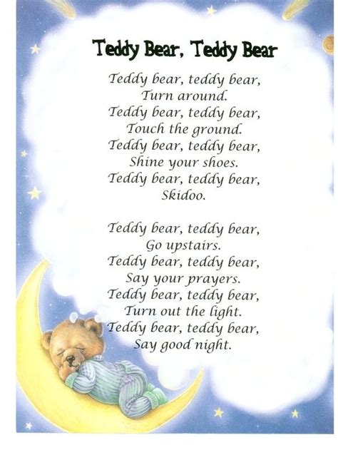 Teddy Bear Teddy Bear Classroom Music Nursery Rhymes Lyrics Kids