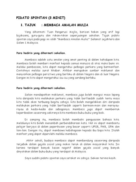 Tajuk Pidato Pdf