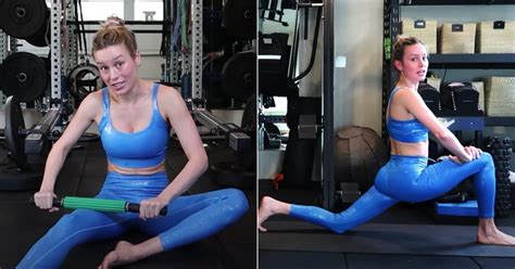 Get Brie Larson S Post Workout Stretching Recovery Routine POPSUGAR