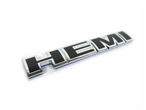 2009 2010 Dodge Challenger Hemi Hood Emblem Black Chrome Oem New