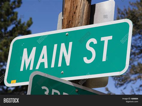 Main Street Sign Image And Photo Free Trial Bigstock