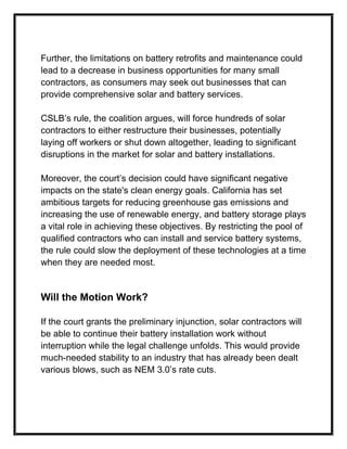 Californias Solar Battery Installer Requirements Are Paused For Now Pdf