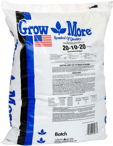 Grow More Water Soluble Fertilizer Pound Amazon Ca