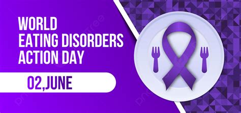 National Eating Disorders Awareness Week Observed During Last Of February Background Vector