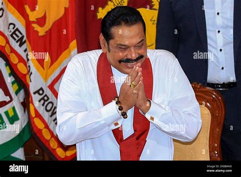 Elected Sri Lankan Prime Minister Mahinda Rajapaksa Hi Res Stock