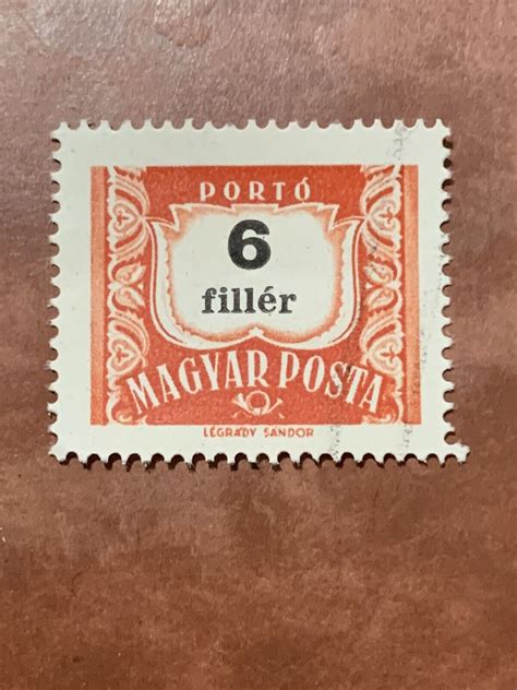 Vintage Hungary Stamp 6 Filler 1958 Magyar Posta Porto EBay