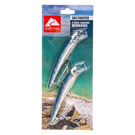 Ozark Trails Hard Plastic Saltwater Inshore Minnow Fishing Lures