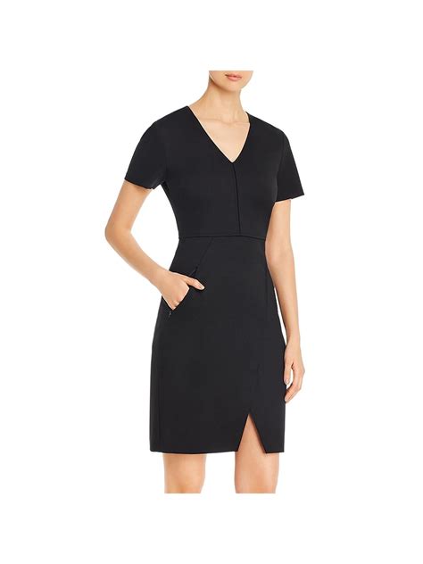 Elie Tahari Womens Alessandra Ponte Short Sleeves Wear To Work Dress