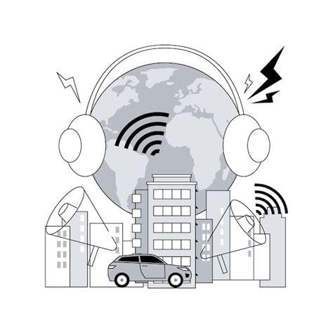 Ilustración De Vector De Concepto Abstracto De Contaminación Acústica