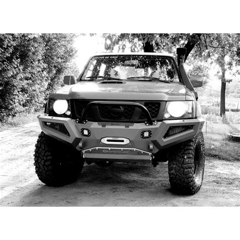 Nissan Patrol Y Gu Custom Front Steel Bumper With Winch Plate