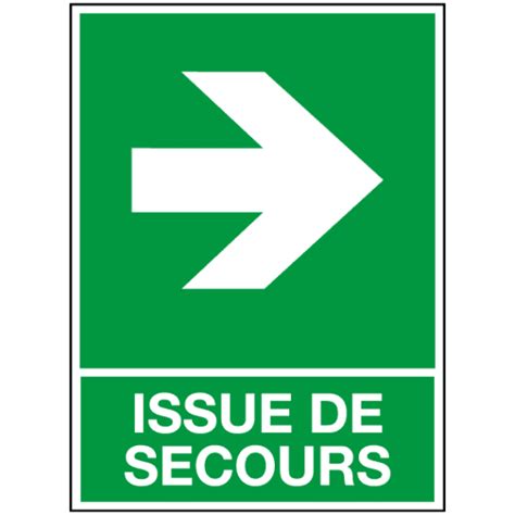 Panneau Issue De Secours Droite Premiers Secours