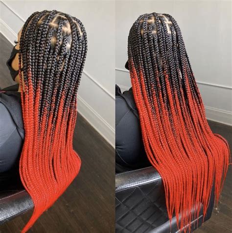 The Best Trendy Modern Knotless Orange Braids African Hairstyles