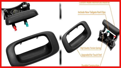 Tailgate Handle Latch And Bezel Trim With Rod Clips For