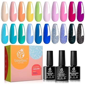 Amazon Beetles Pcs Gel Nail Polish Kit With Base Top Coat