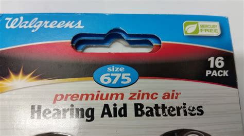 QTY 16 New Walgreens Hearing Aid Batteries Zero Mercury 675 EBay