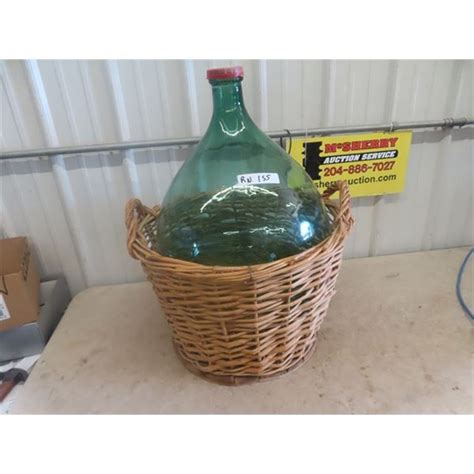 Wine Carboy In Basket