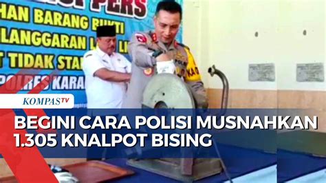 Polisi Musnahkan Knalpot Brong Pengguna Bisa Dikenakan Pidana