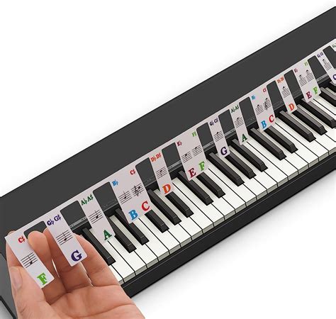 Tasten Klavier Keyboard Aufkleber Notenetiketten Abnehmbare