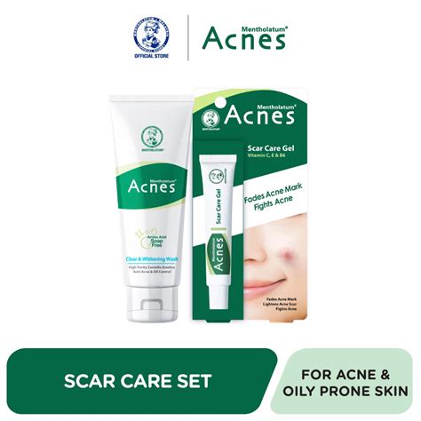 Mentholatum Acnes Scar Care Set Clear Whitening Face Wash Scar