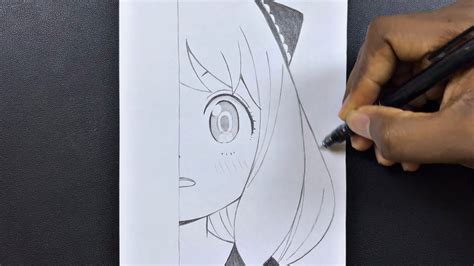 Anime Sketch How To Draw Anya Forger Half Face Step By Step YouTube