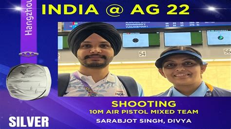 Asian Games India Win Silver Medal In 10m Air Pistol Mixed Event