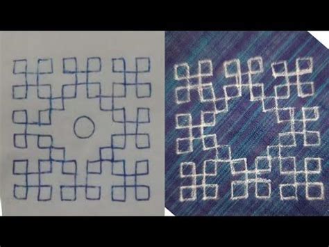 Two Pictures With Different Designs On Them One Is Blue And The Other